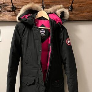 Canada Goose Trillium Women's Down Parka Black/Pink 6550L Size S